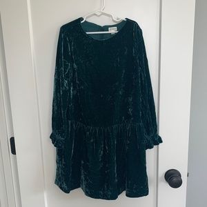 Green Velvet Dress